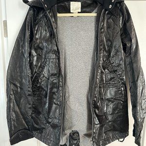 Diesel High Shine Hooded Raincoat | Size M
